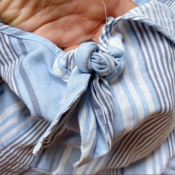 🐟 NEW LOOK BLUE WHITE STRIPE JUNIOR LINEN JUMPSUIT! - Picture 7 of 9